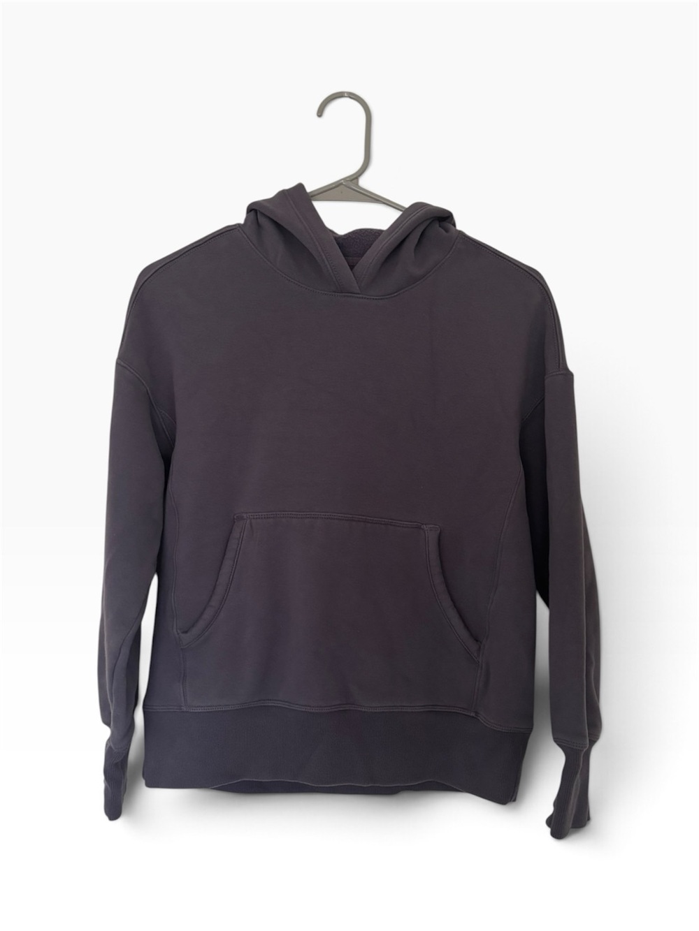 Athleta Purple Fleece Pullover Hoodie Gym Walking Exercise Fall Comfy Cozy